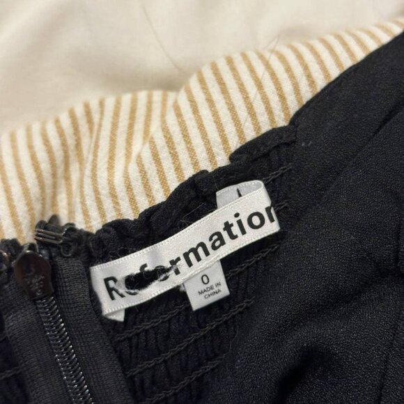 Reformation Sigmund Dress in Black - Picture 2 of 4